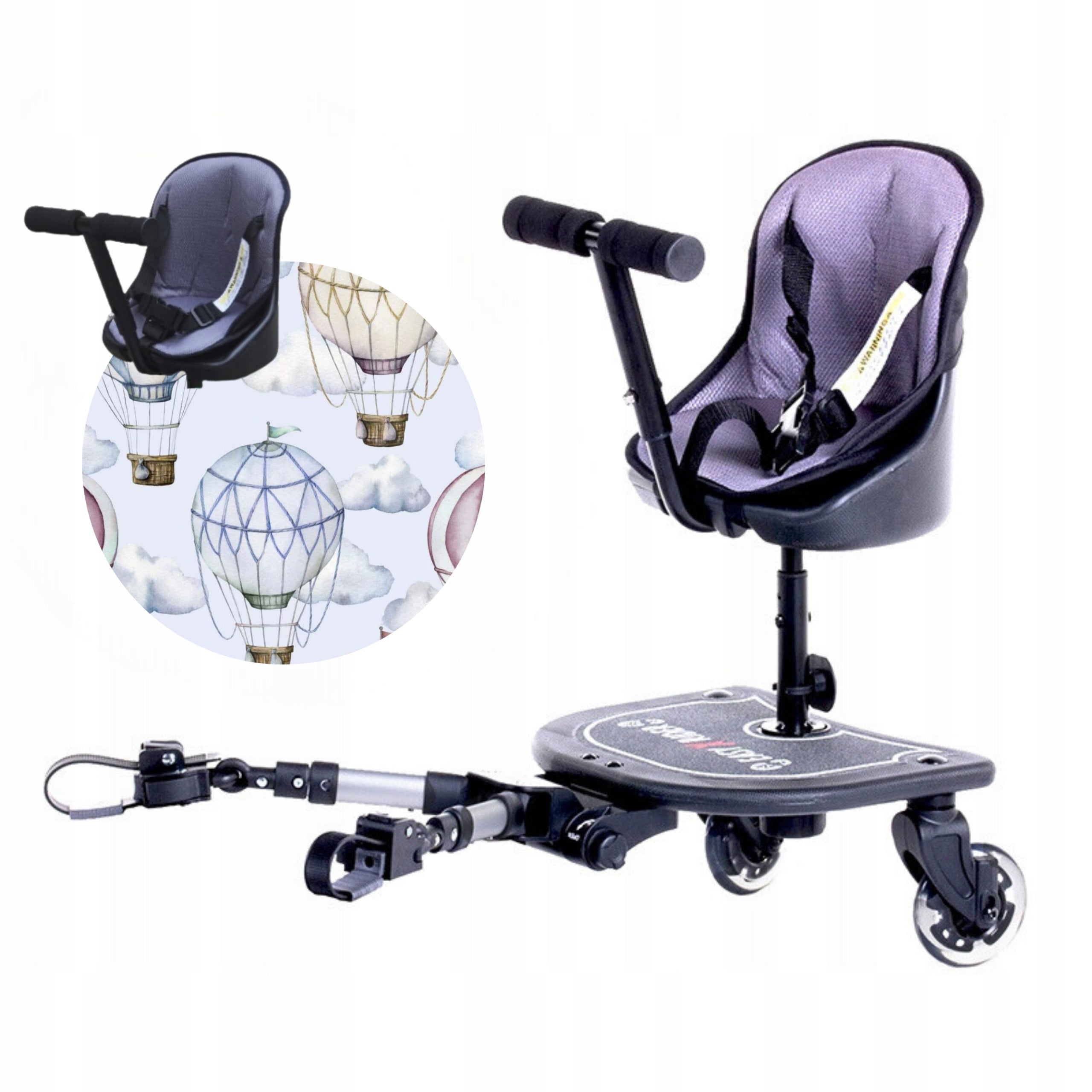 Addition to Trolley with Steering Wheel Seat Universal 2in1 Easy X Rider V2