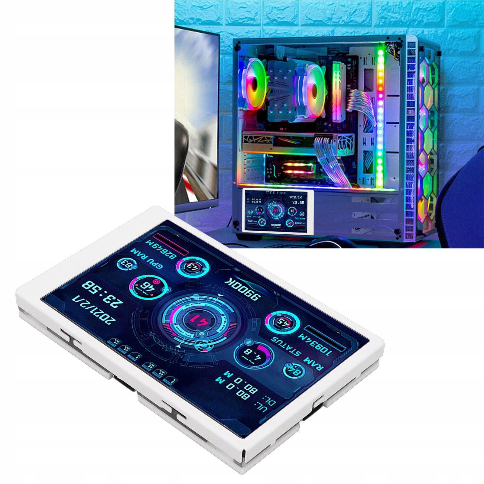 Additional Display Screen 3.5'' IPS USB C Monitor 320x480 CPU AIDA64 EAN (GTIN) 7612460690801