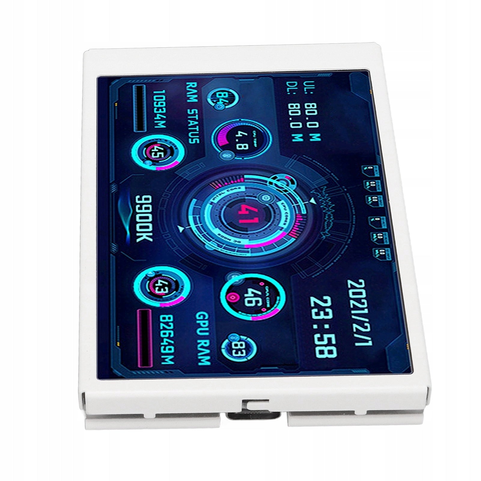Additional Display Screen 3.5'' IPS USB C Monitor 320x480 CPU AIDA64