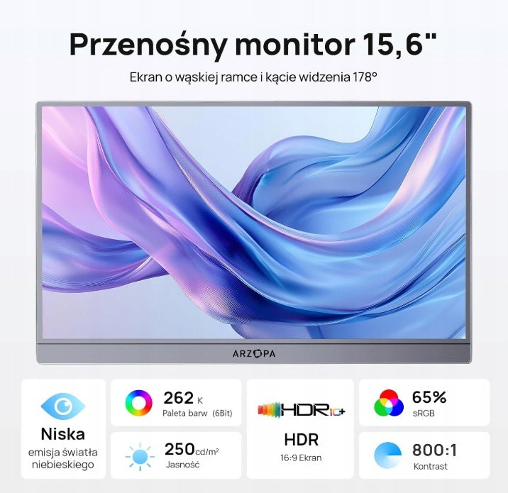 Additional Mobile Monitor Arzopa A1 15.6 inch FHD USB-C HDMI Manufacturer code Arzopa-A1T-TOUCH