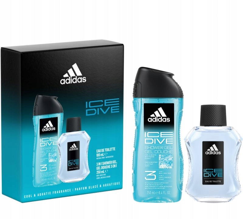 Adidas Ice Dive Gift Set for Men eau de toilette 100ml+gel