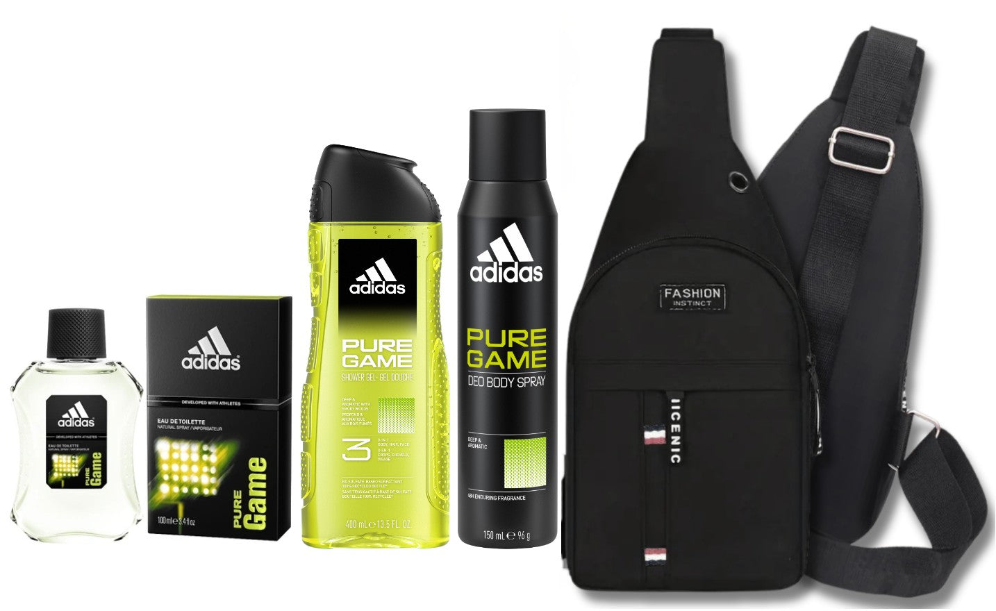 Adidas Pure Game gift set 4in1cosmetics + kidney Men Packaging status original