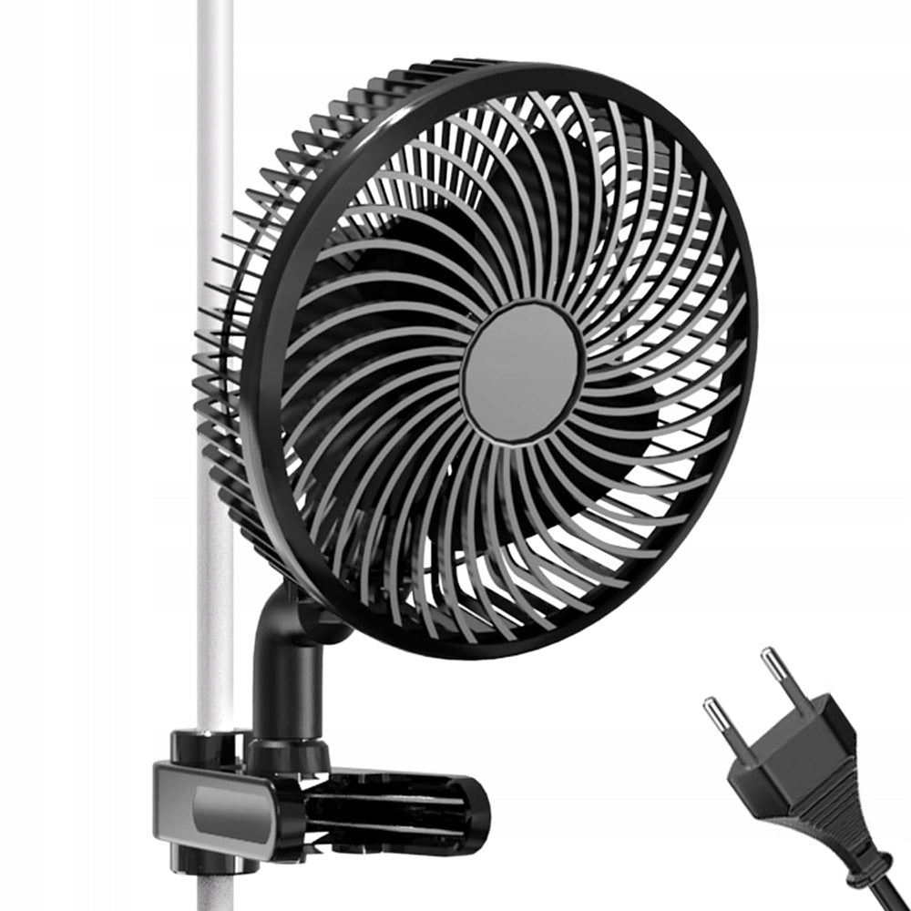 Adjustable Cultivation Donate Clamp Fan, 10-Speed EC Motor Fan type wall-mounted