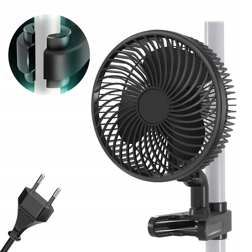Adjustable Cultivation Donate Clamp Fan, 10-Speed EC Motor