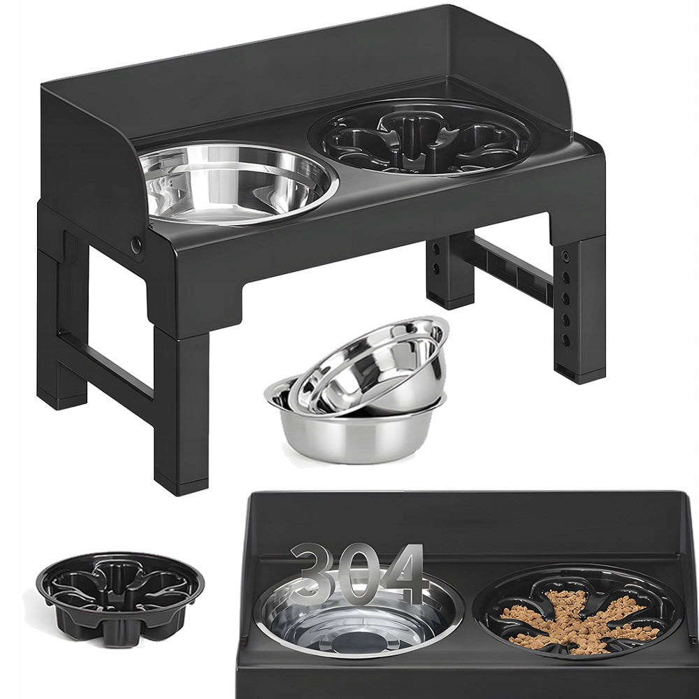 Adjustable Elevated Dog Bowl Stand
