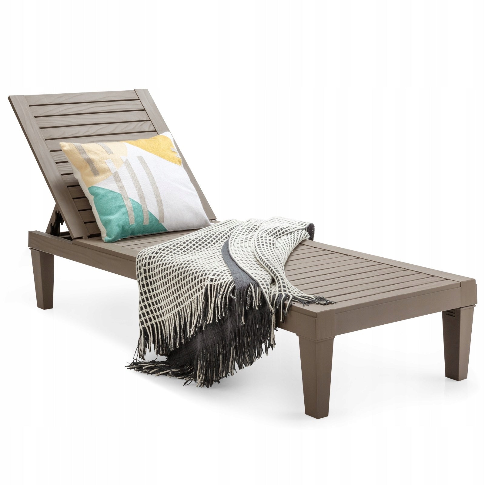 Adjustable Garden Lounger Chaise Lounge Maximum load 180 kg