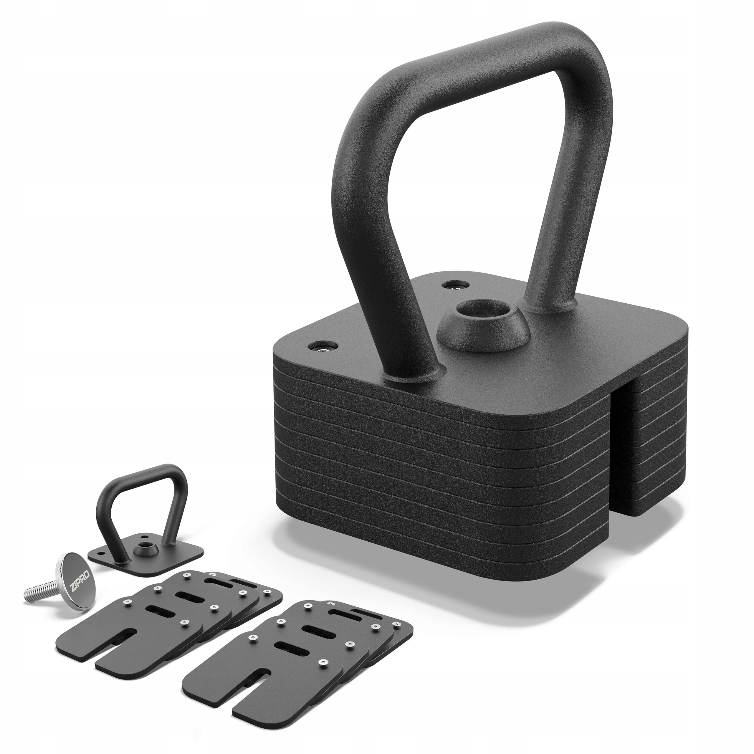 Adjustable Kettlebell Load 2,5-19kg QUICK ADJUSTMENT - SQUARE Zipro