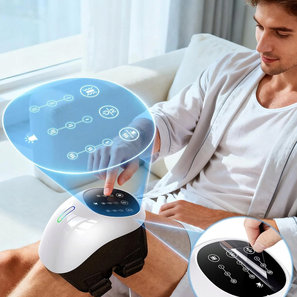 Adjustable Knee Massager with 3 MASSAGE MODES INSTANT HEATING Medical device no