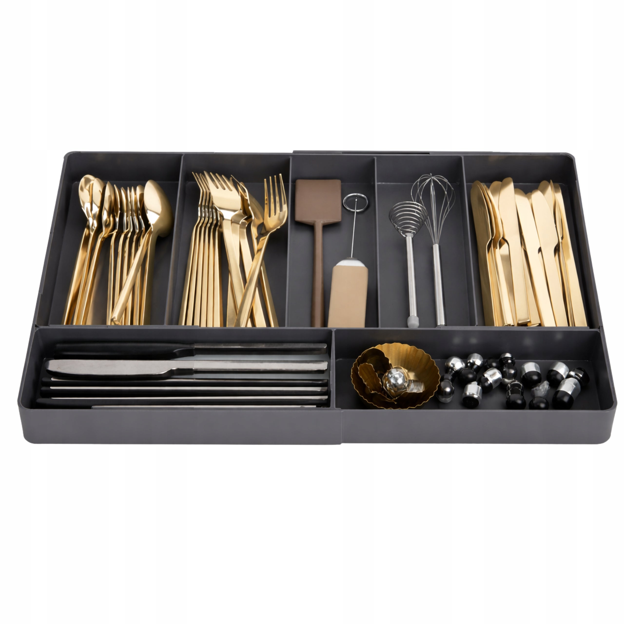 Adjustable Organizer Refill for Cutlery and Kitchen Drawer Utensils