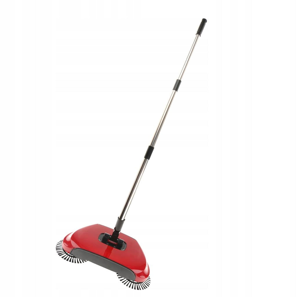 Adjustable Push Sweeping Machine Three in One Broom Red