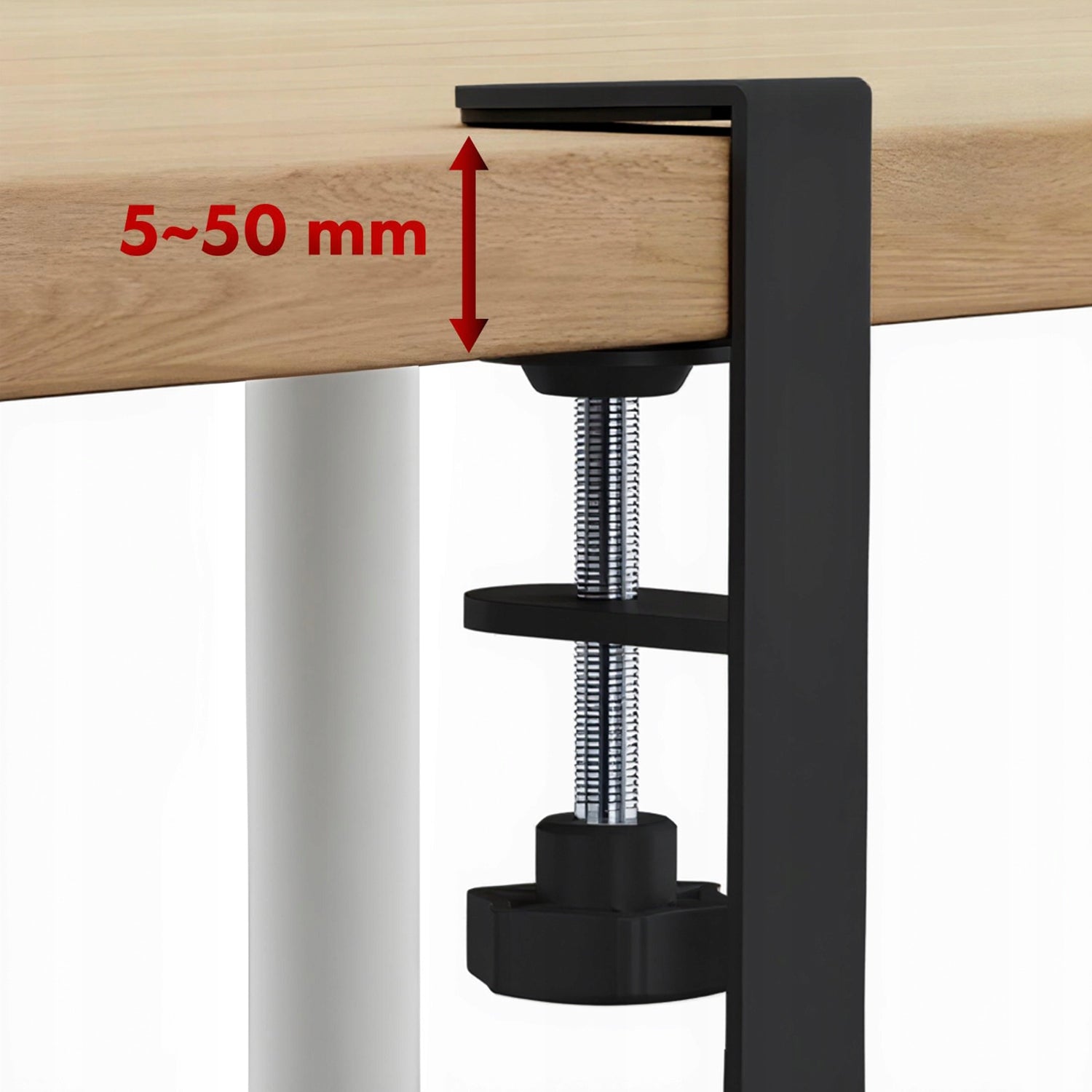 Adjustable Under Desk Organizer for Cables Universal Sliding Strip Color black