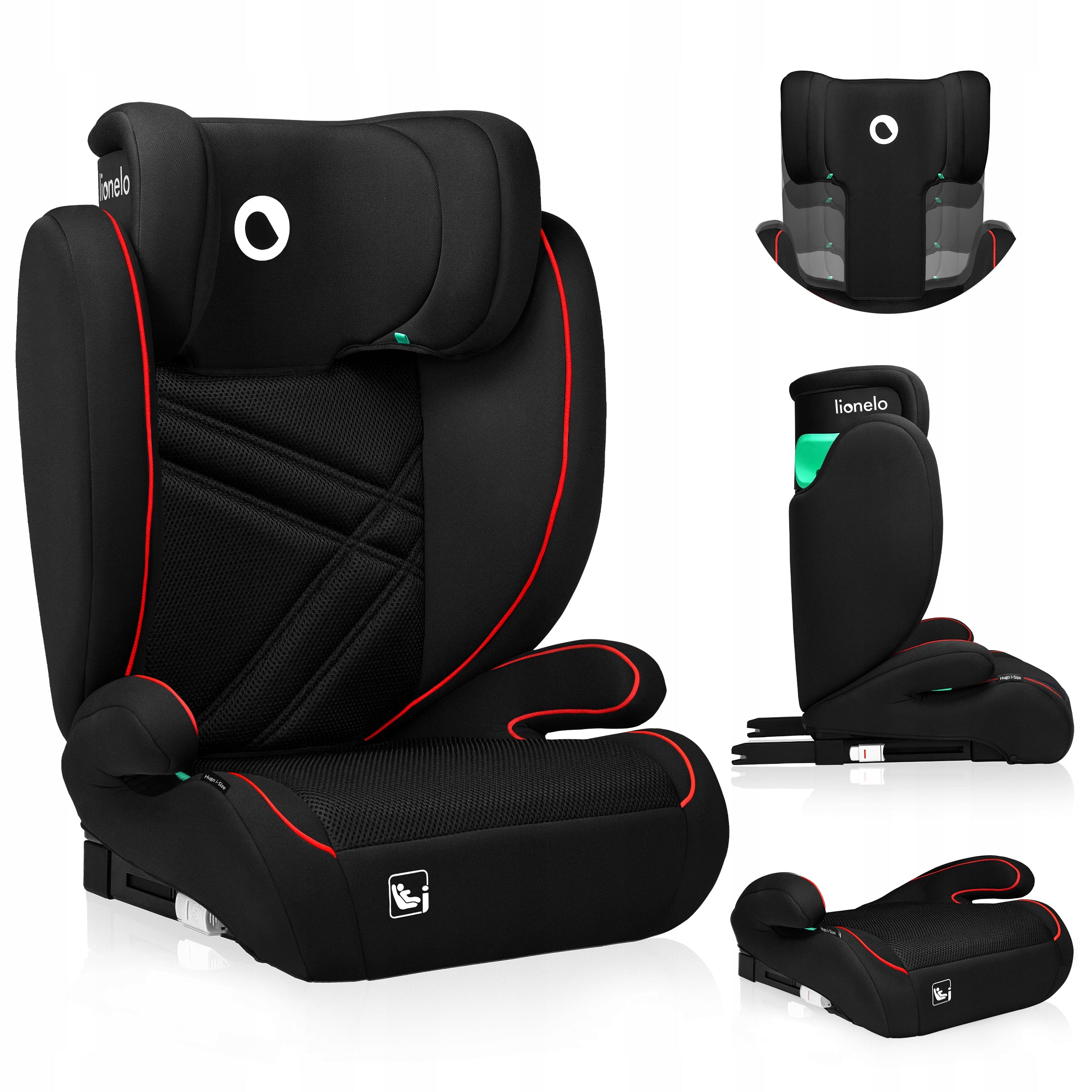 Adjustable car seat I-SIZE Isofix 100-150cm 15-36kg Lionelo HUGO