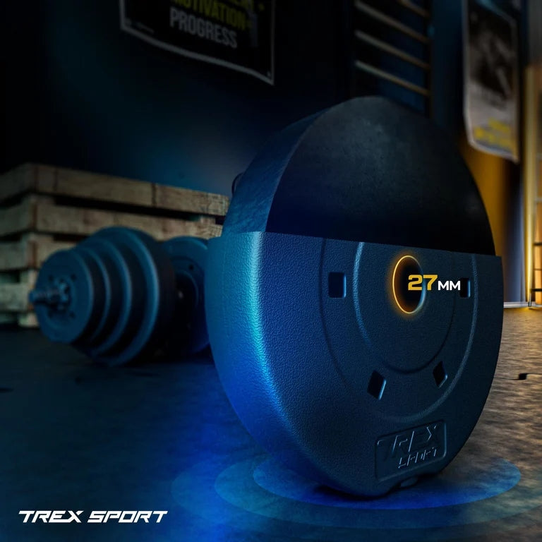 Adjustable dumbbells 40kg dumbbell set 2x20kg kettlebell neck Trex Sport Kind vinyl