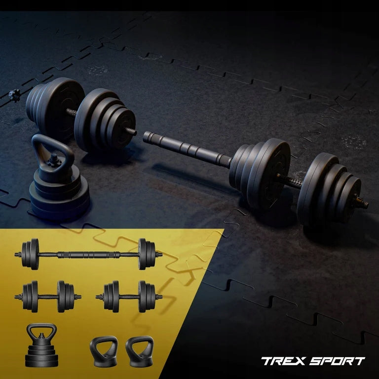 Adjustable dumbbells 40kg dumbbell set 2x20kg kettlebell neck Trex Sport Model TX-020SPR