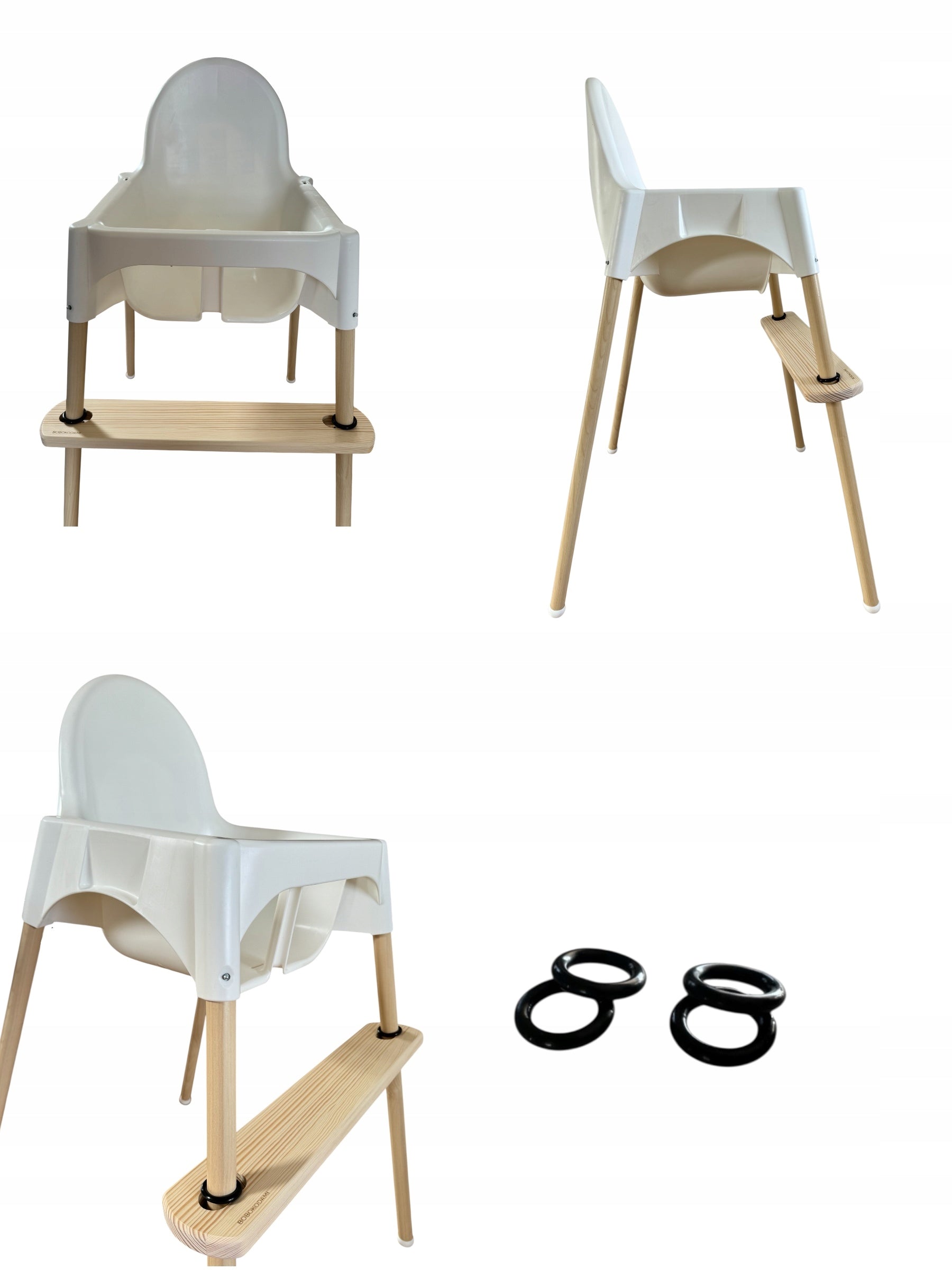 Adjustable footrest for Ikea Antilop chair! PINE - 100% NATURAL! Manufacturer code 33333