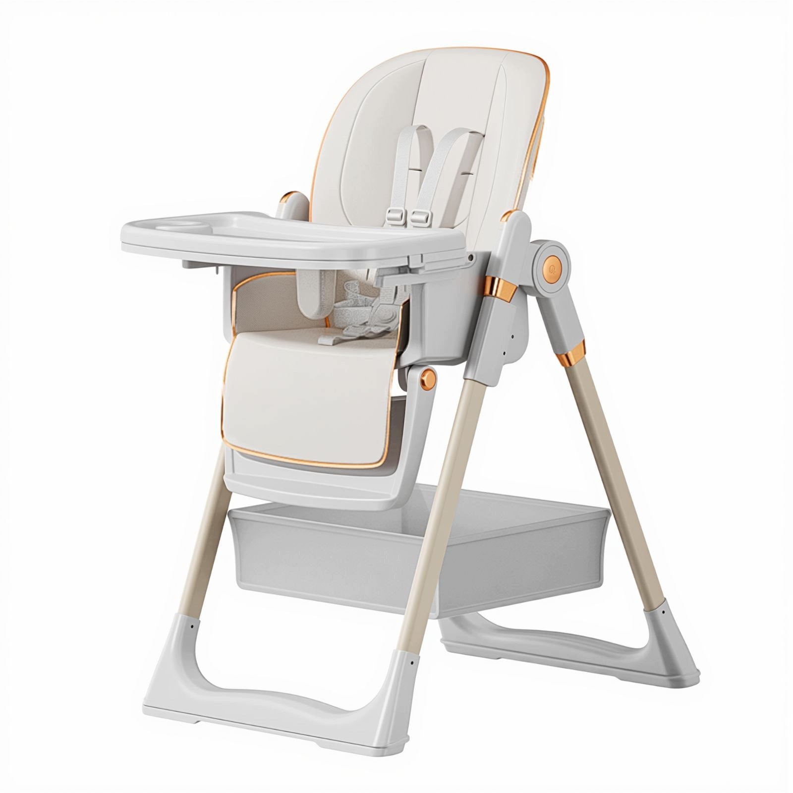 Adjustable high chair 0-6 years with wheels