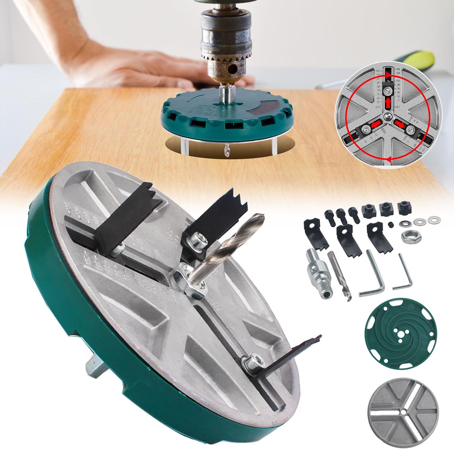 Adjustable hole saw 45-130 mm FOR WOOD UNIVERSAL