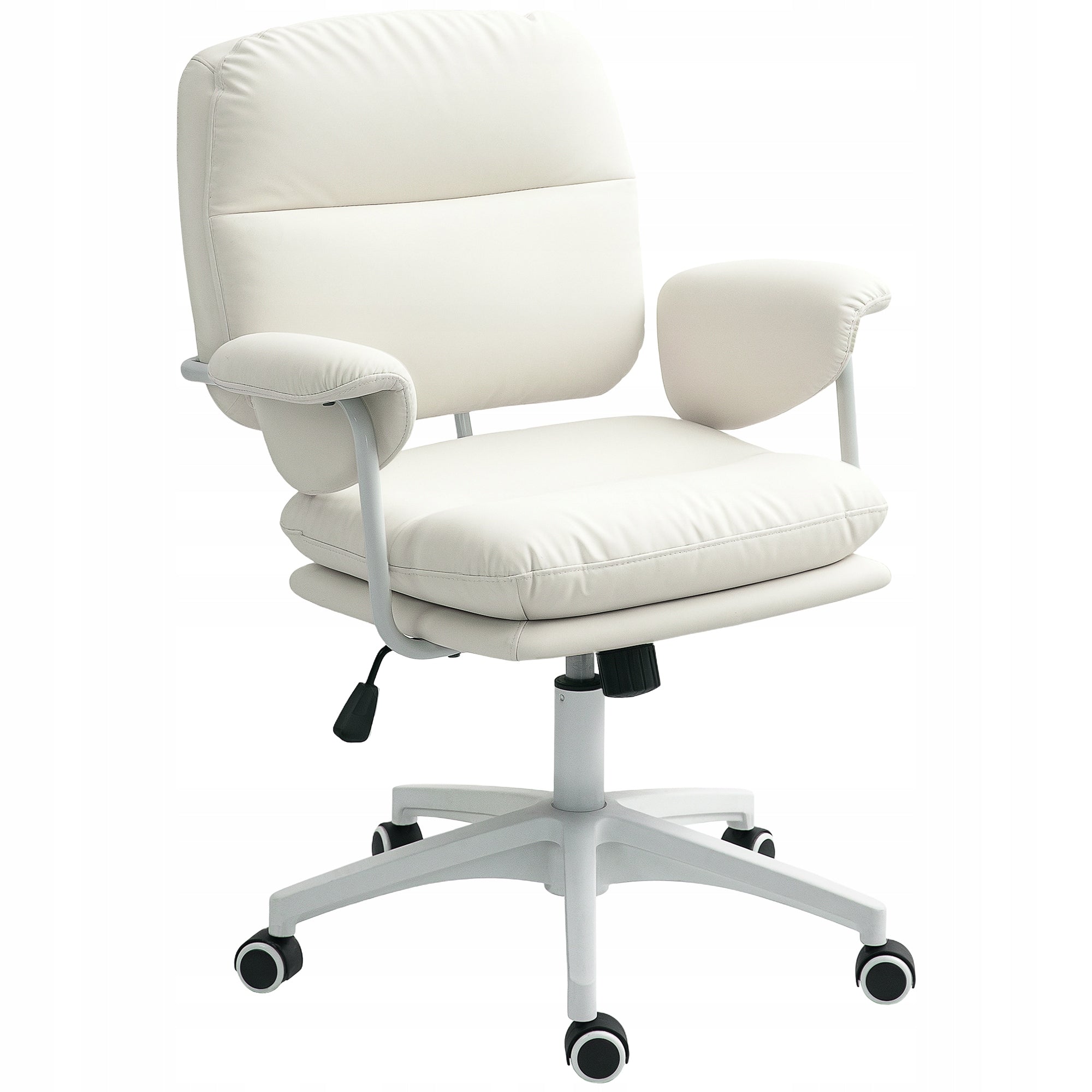 Adjustable office chair, upholstered, with cradle function