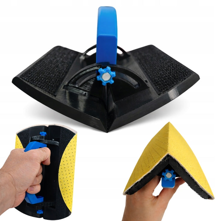Adjustable sanding pad for corners 80°-130° degrees Adjustable
