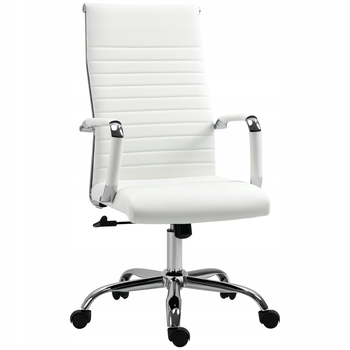 Adjustable swivel office chair, foam, 54x62x104-114cm white