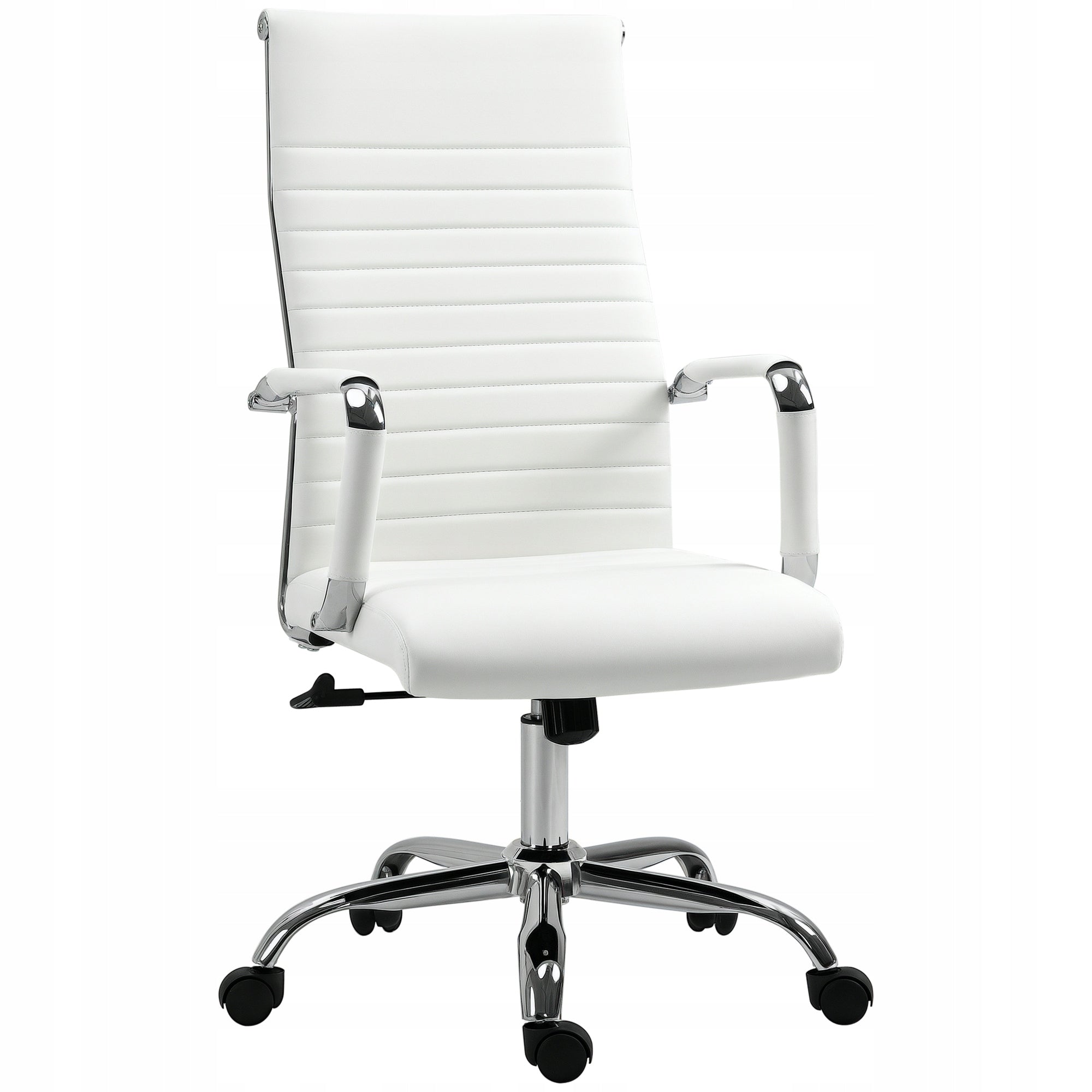 Adjustable swivel office chair, foam, 54x62x104-114cm white