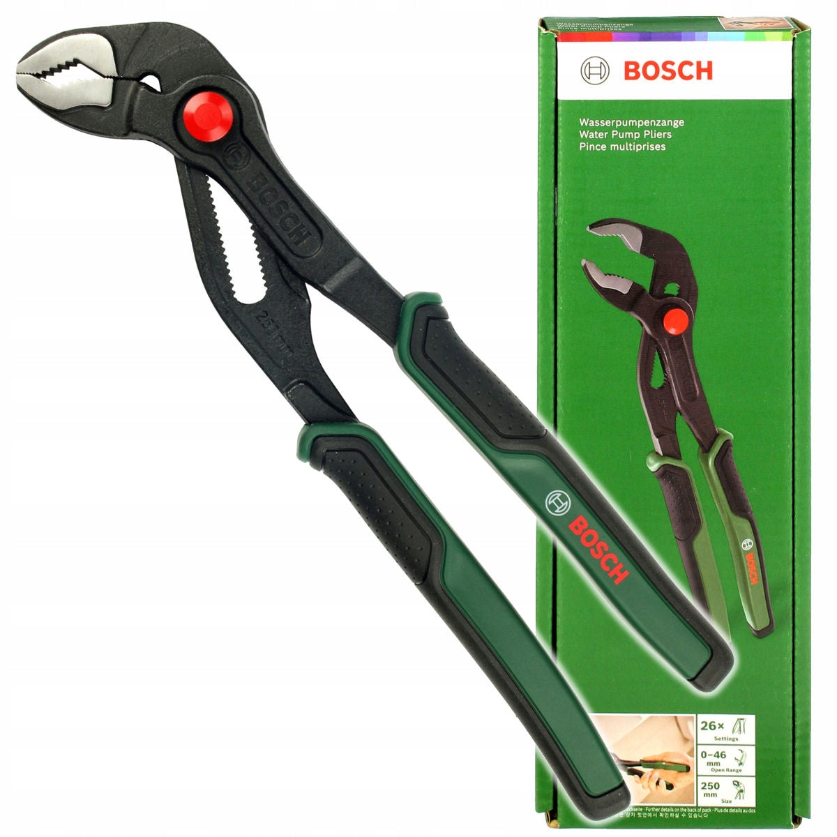 Adjustable wrench pliers 250mm range 0-46 mm BOSCH