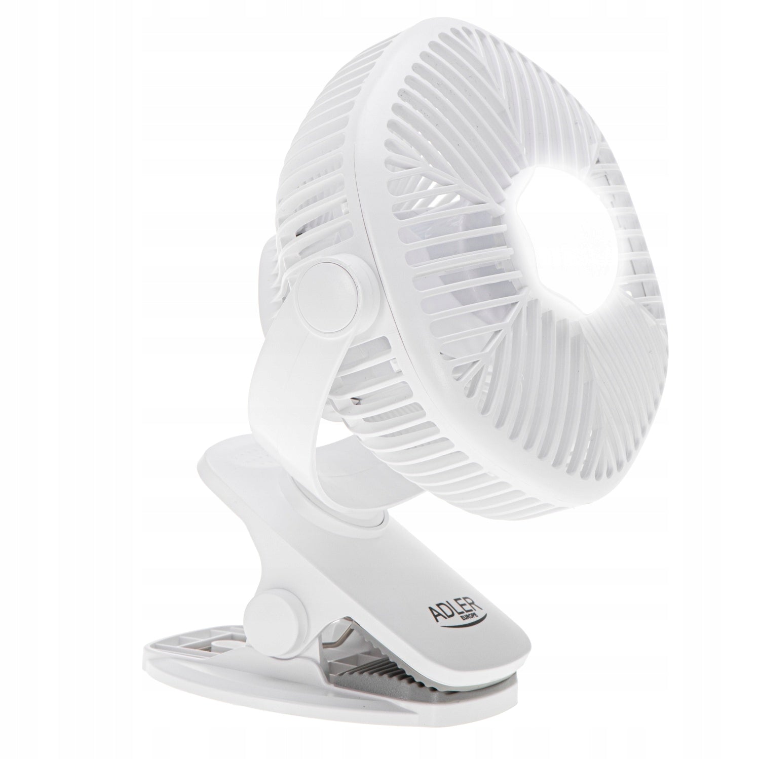 Adler AD 7335 Cordless Fan with Clip and LED - 3 Speeds Functions tilt angle adjustment