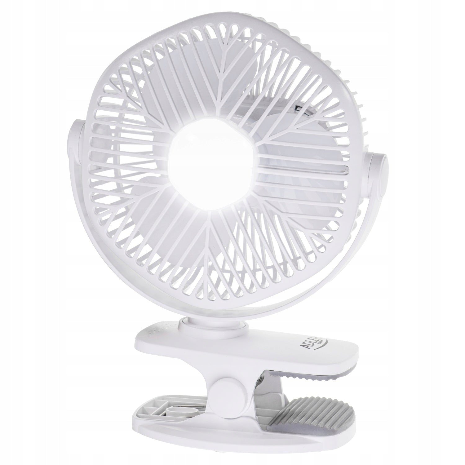 Adler AD 7335 Cordless Fan with Clip and LED - 3 Speeds Power supply rechargeable battery
