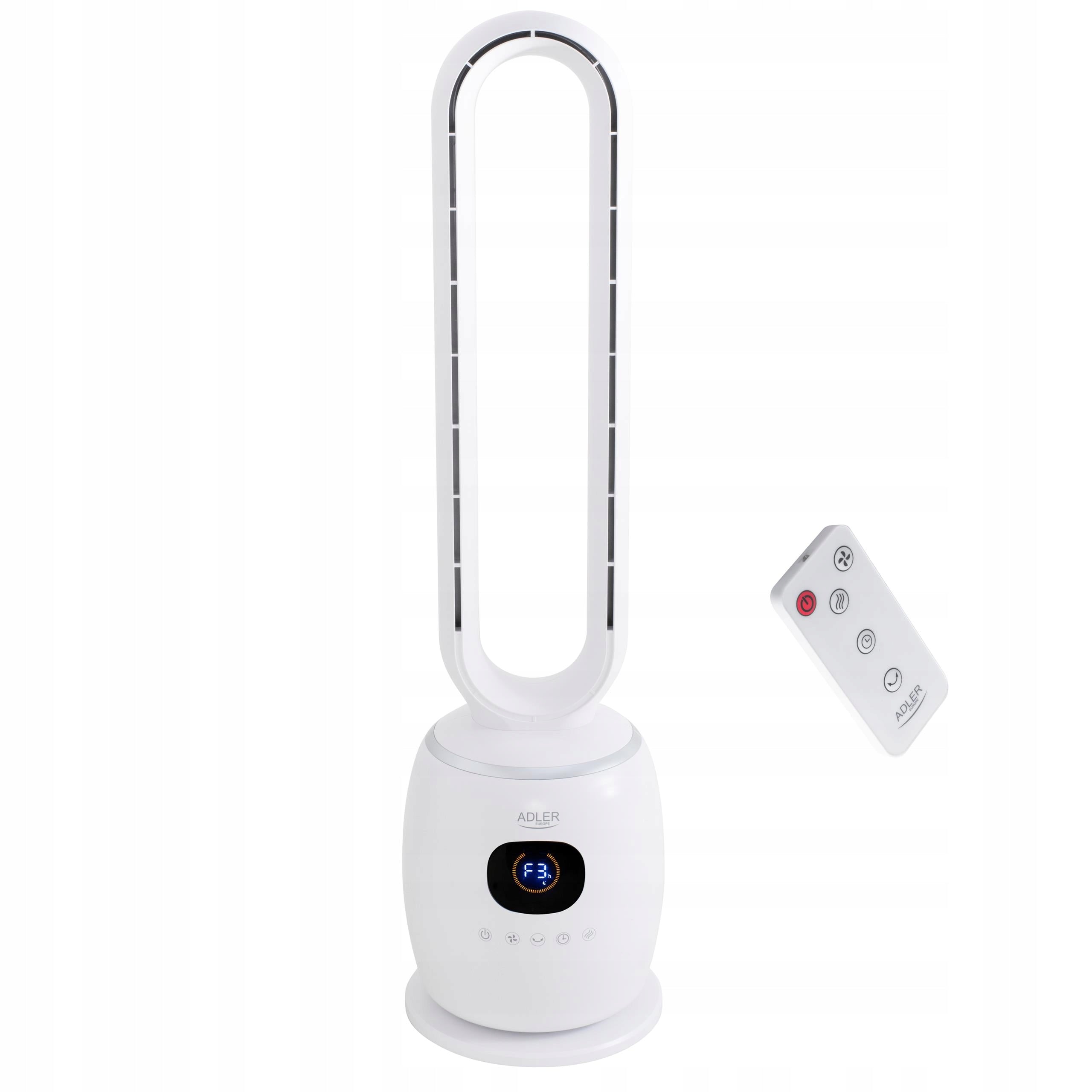 Adler AD 7344 bladeless fan | quiet, safe, with remote control Dominant color white
