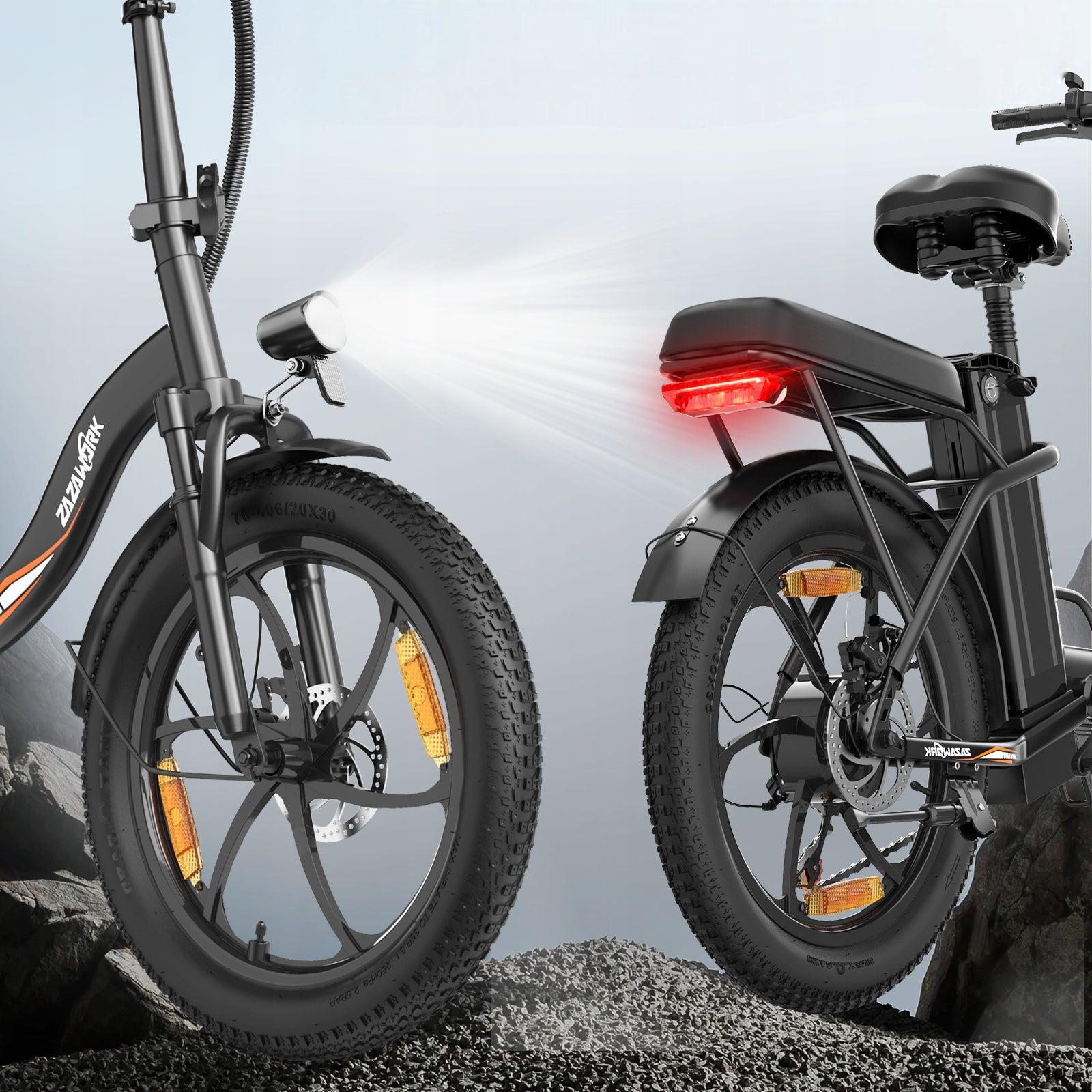 Adult Electric Bike ZAZAWORK C16 250W 16Ah 20" Folding E-bike Maximum rated power electric bike (under 250W)