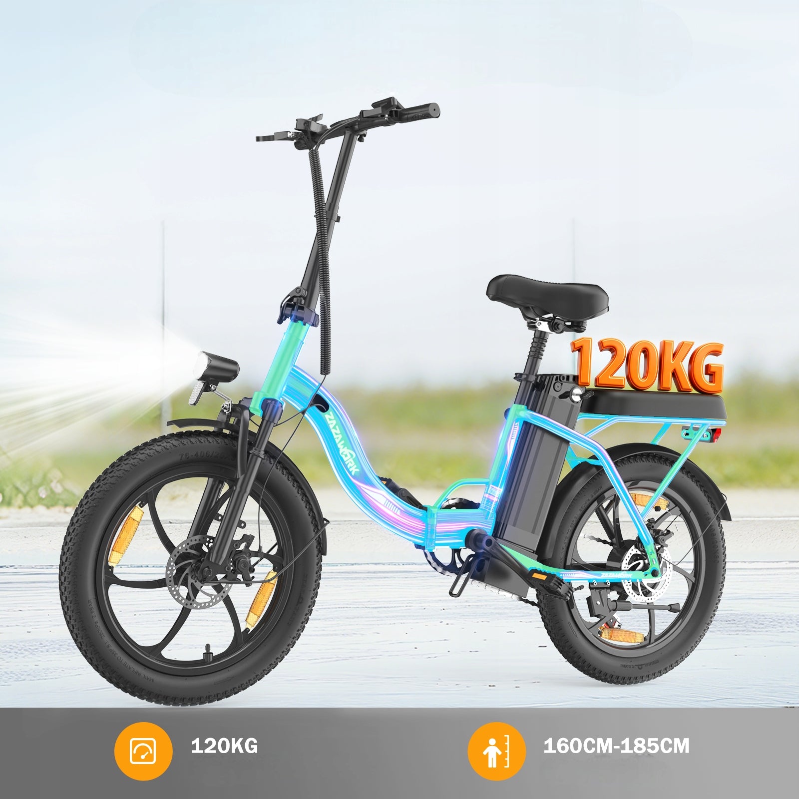 Adult Electric Bike ZAZAWORK C16 250W 16Ah 20" Folding E-bike Model C16 250W 16Ah 20" Składany E-bike