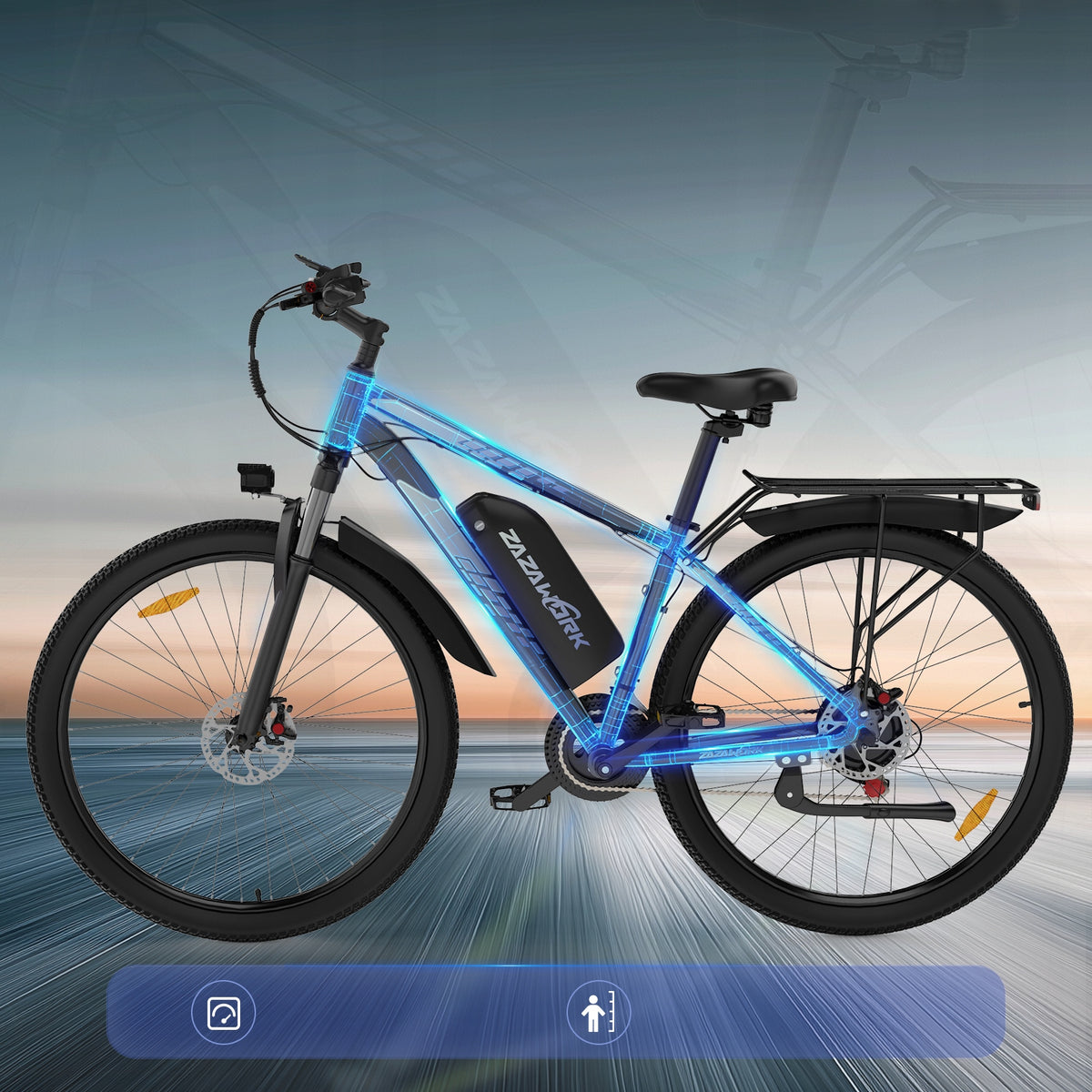 Adult Electric Vehicles 1000W 48V18,6Ah 50KM/H 960WH 21-S APP Foldability partially assembled, calibrated