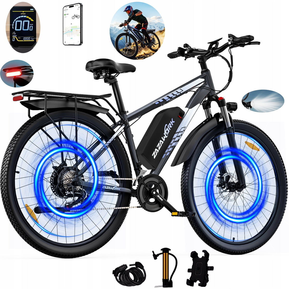 Adult Electric Vehicles 1000W 48V18,6Ah 50KM/H 960WH 21-S APP