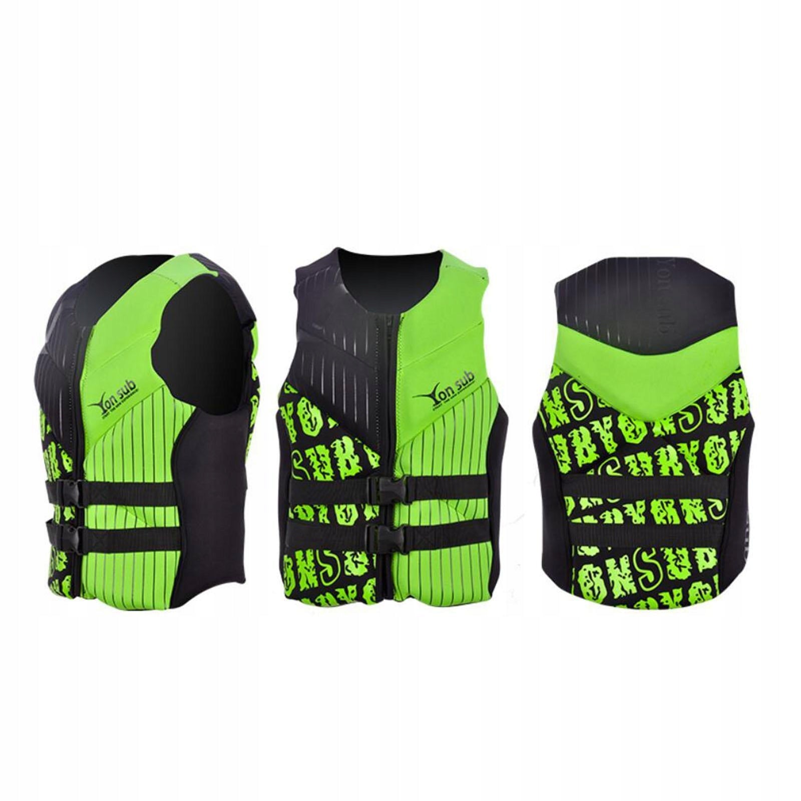 Adult Life Vest Swim Jacket Summer Portable Lightweight Swim Life Green XL Packaging status original