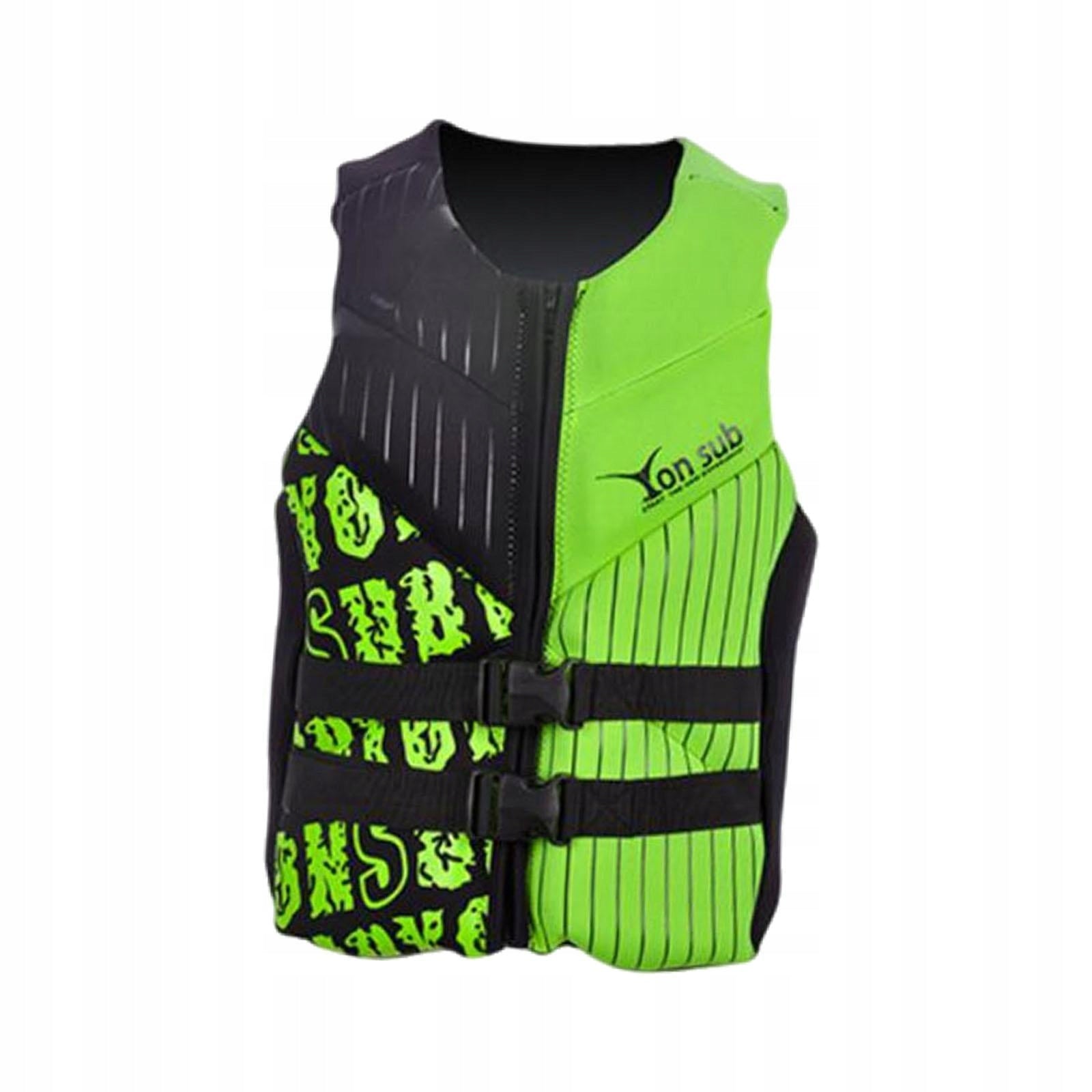 Adult Life Vest Swim Jacket Summer Portable Lightweight Swim Life Green XL