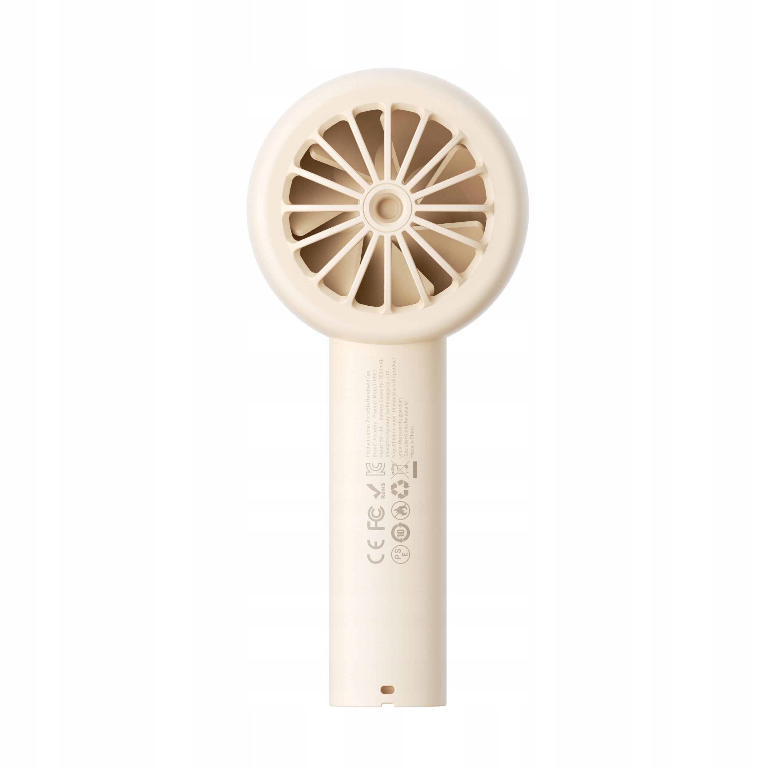 Aecooly Halo 01 handheld fan 4500 mAh 24h beige Product weight with unit packaging 0.24 kg