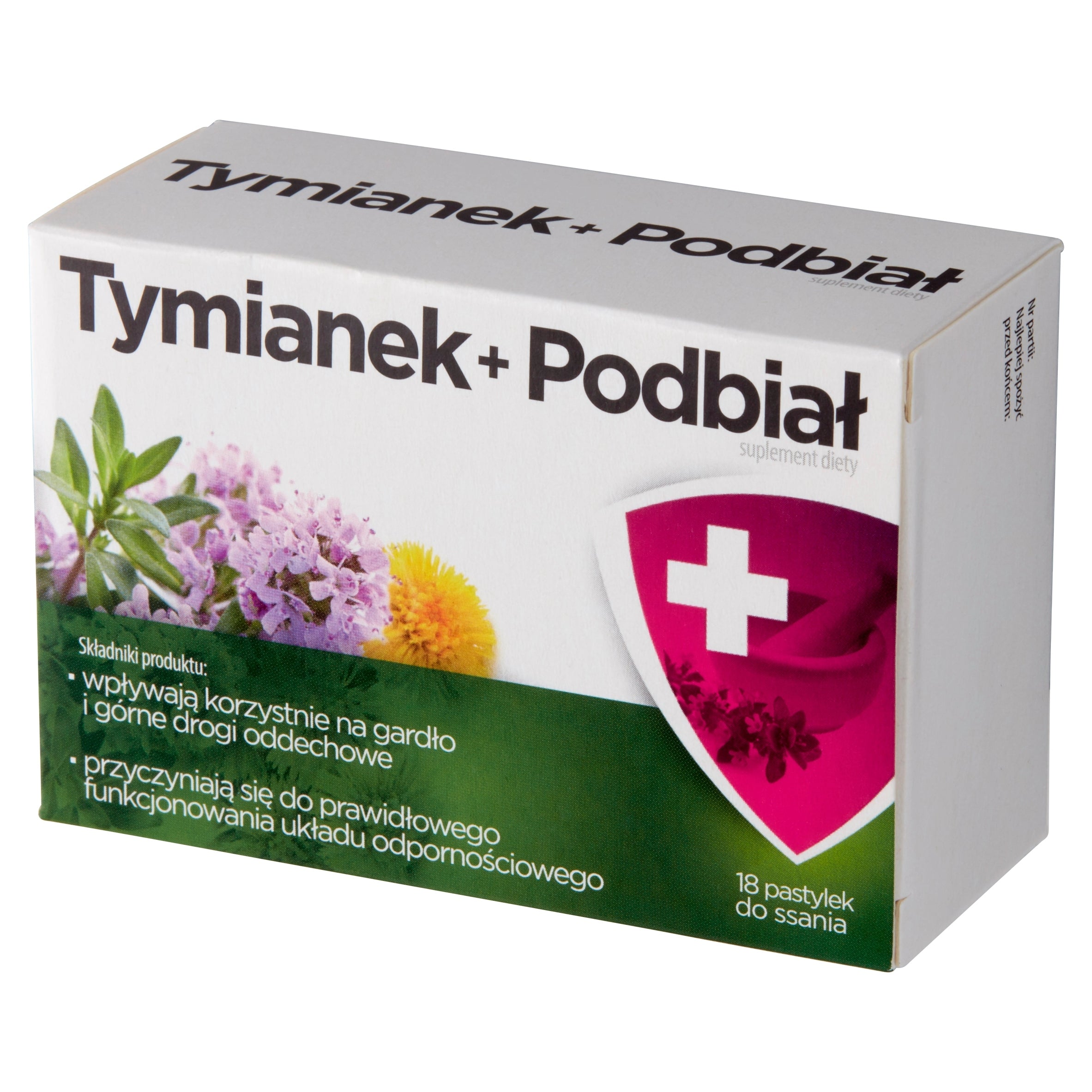 Aflofarm Thyme Podbiał 18 lozenges Packaging status original