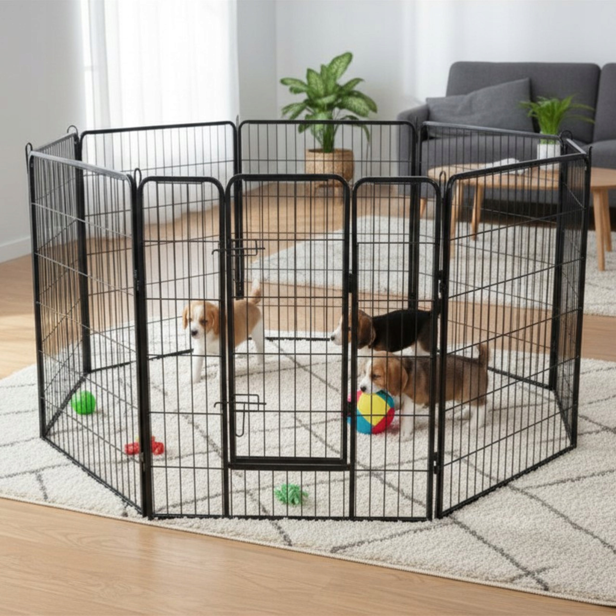 Aga Playpen Puppy Dog Farm Metal Folding Catwalk 100x120 cm Product width 100 cm
