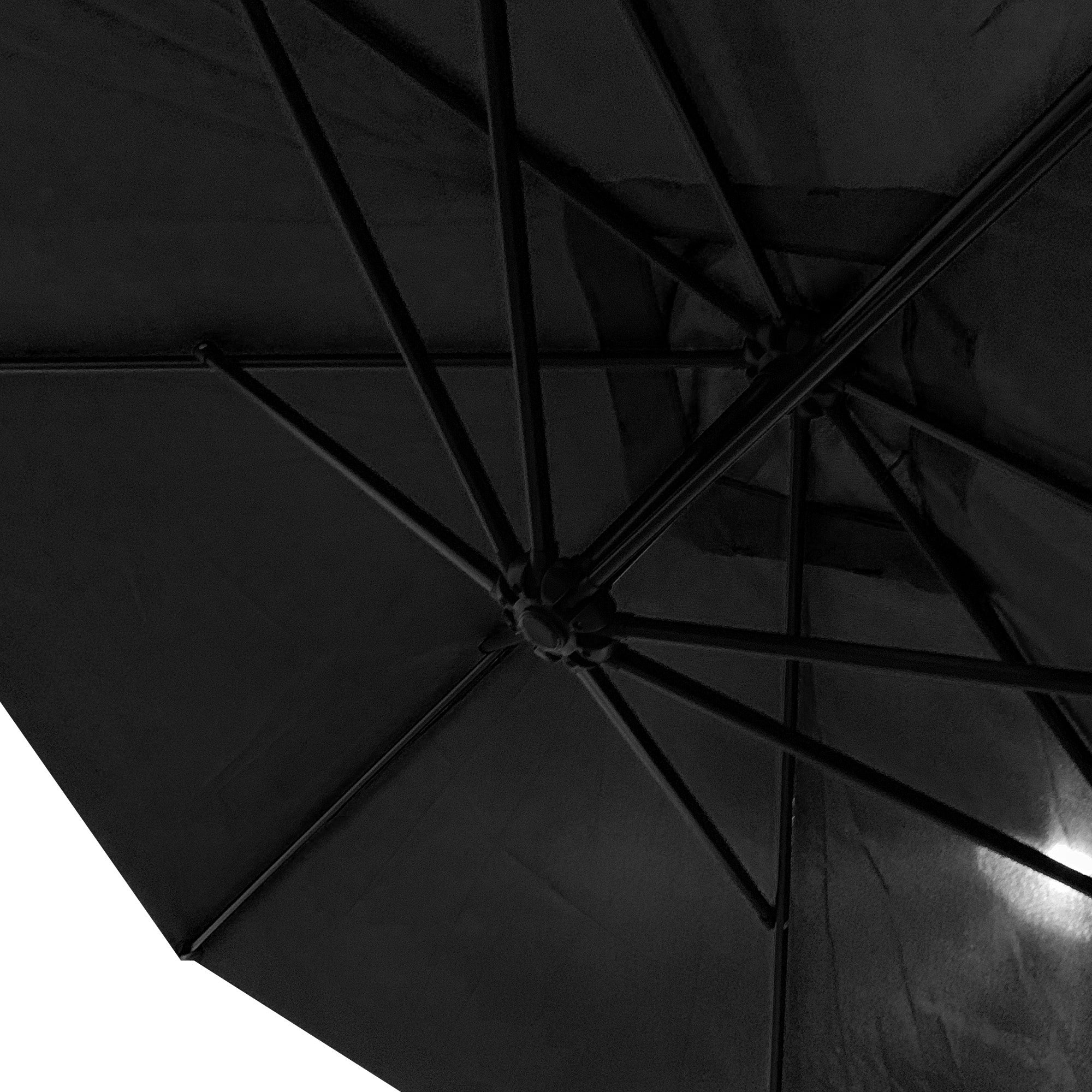 Aga Umbrella garden terrace folding on boom 250 cm 2,5 m black STRONG Diameter/width 250 cm
