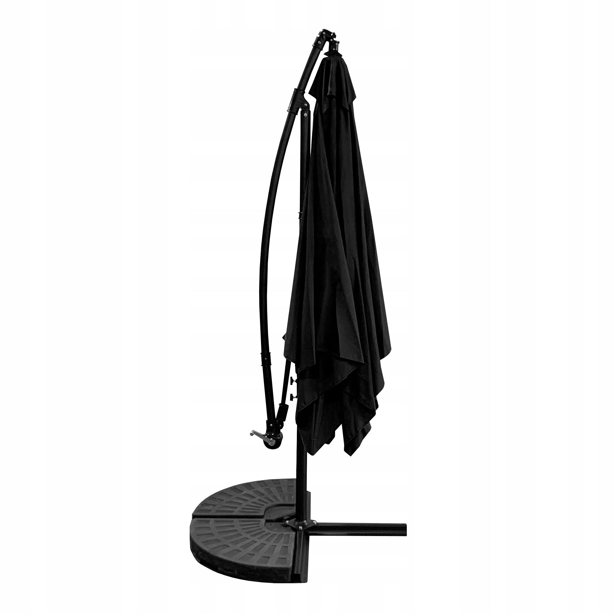 Aga Umbrella garden terrace folding on boom 250 cm 2,5 m black STRONG Manufacturer aga