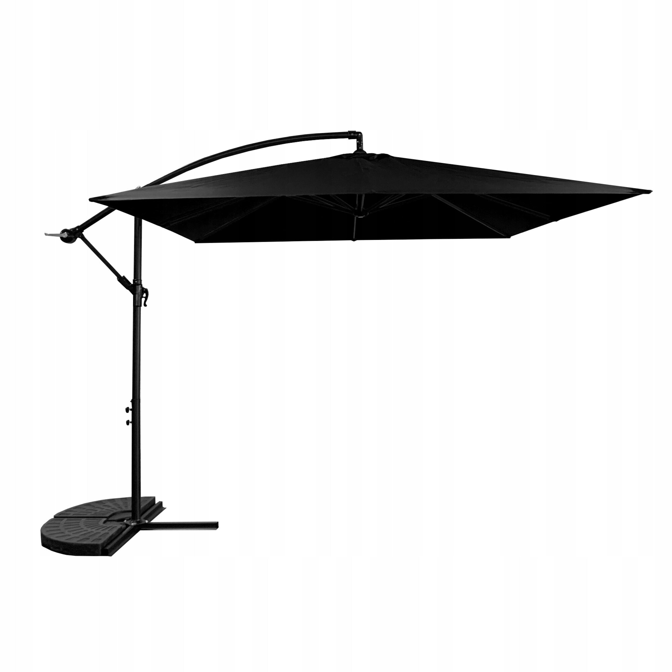 Aga Umbrella garden terrace folding on boom 250 cm 2,5 m black STRONG Manufacturer code MR2048-BLACK