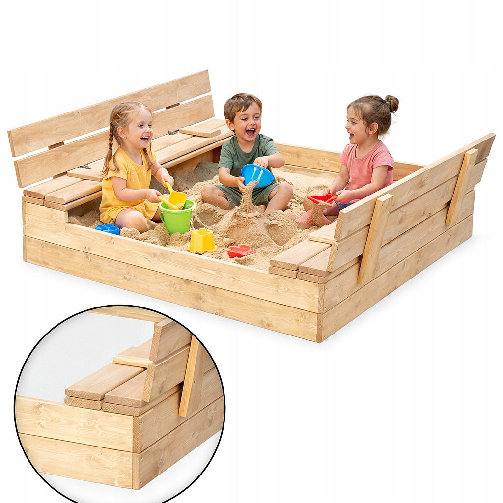 Aga Wooden sandbox for children 120x120 cm Brand Aga