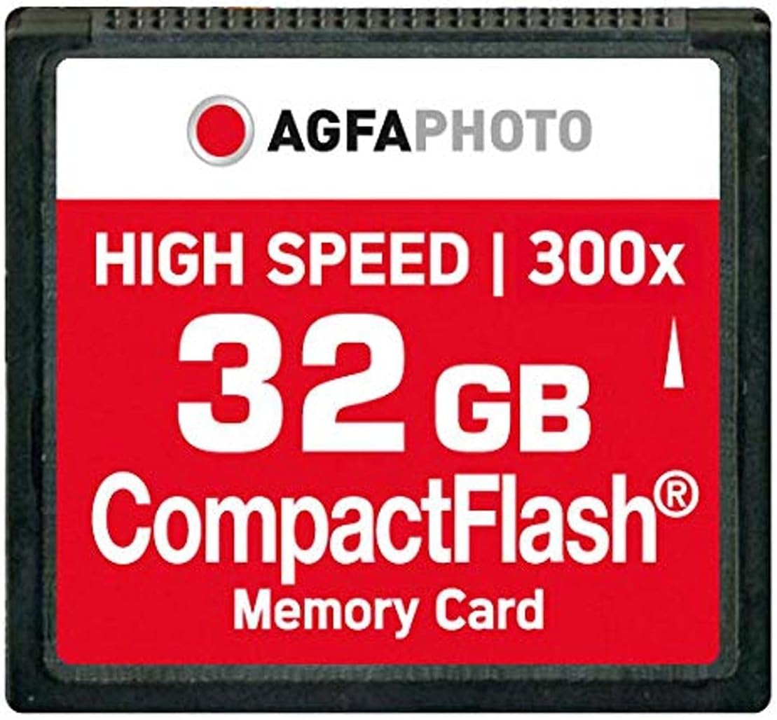 AgfaPhoto CF Card 32GB CompactFlash 300x 45MB/s MLC For Camera Mirror Model 368417