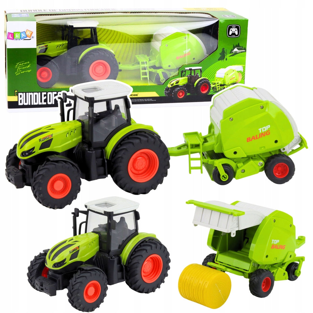 Agricultural Farm Tractor Remote Controlled RC With Bale Press 1:24