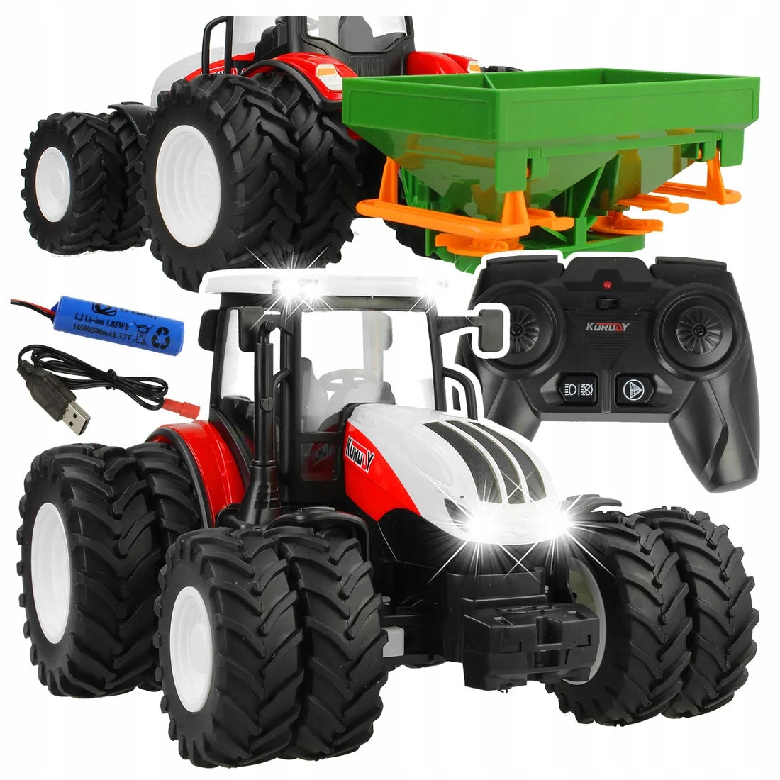 Agricultural Tractor for Children Remote Controlled with Fertilizer Spreader R/C