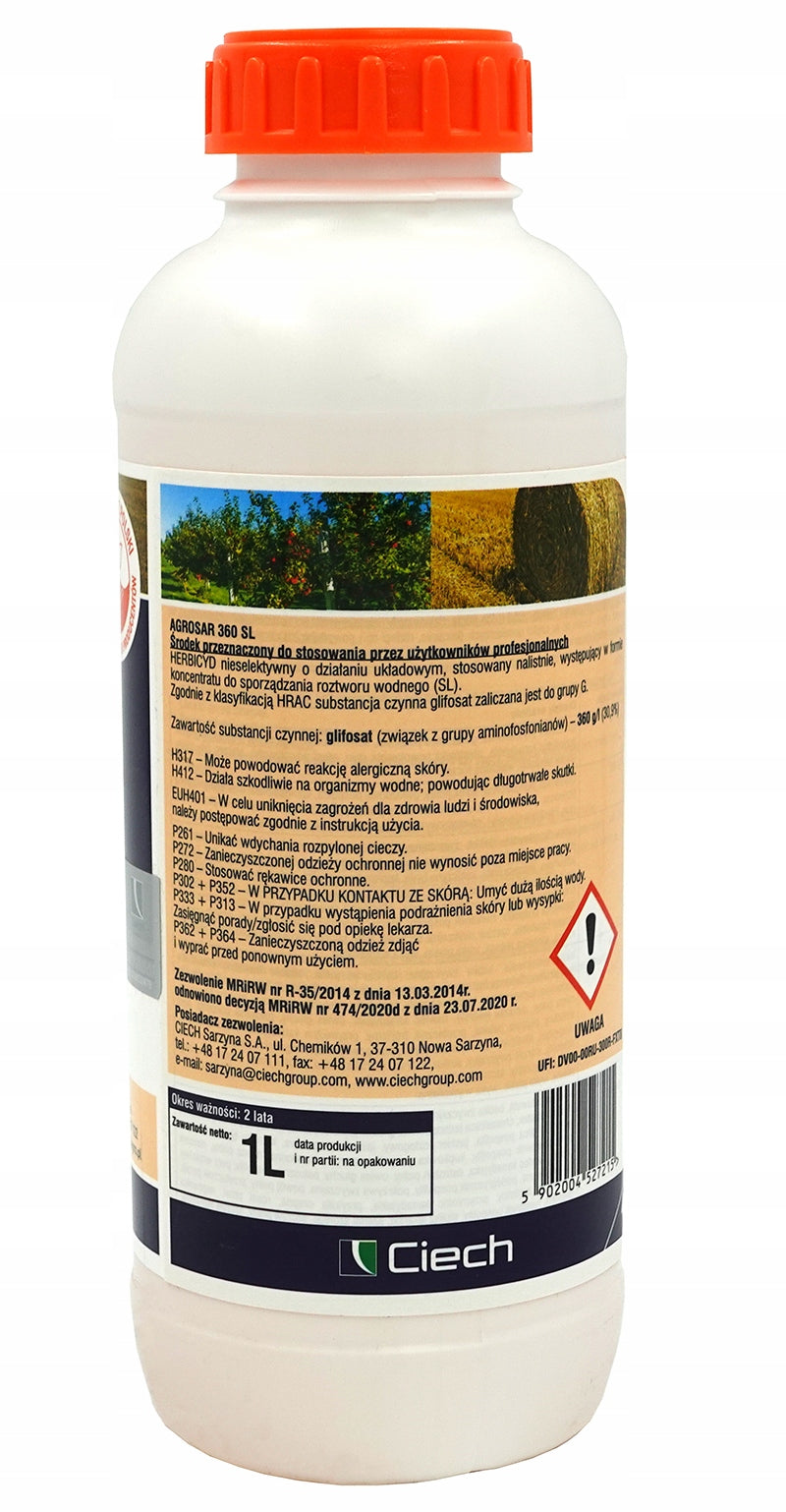 Agrosar 1l glyphosate randap Purpose against weeds
