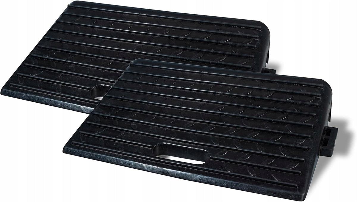 Aidapt 4in Rubber Kerb Threshold Ramps Set of 2 Wheelchair Access
