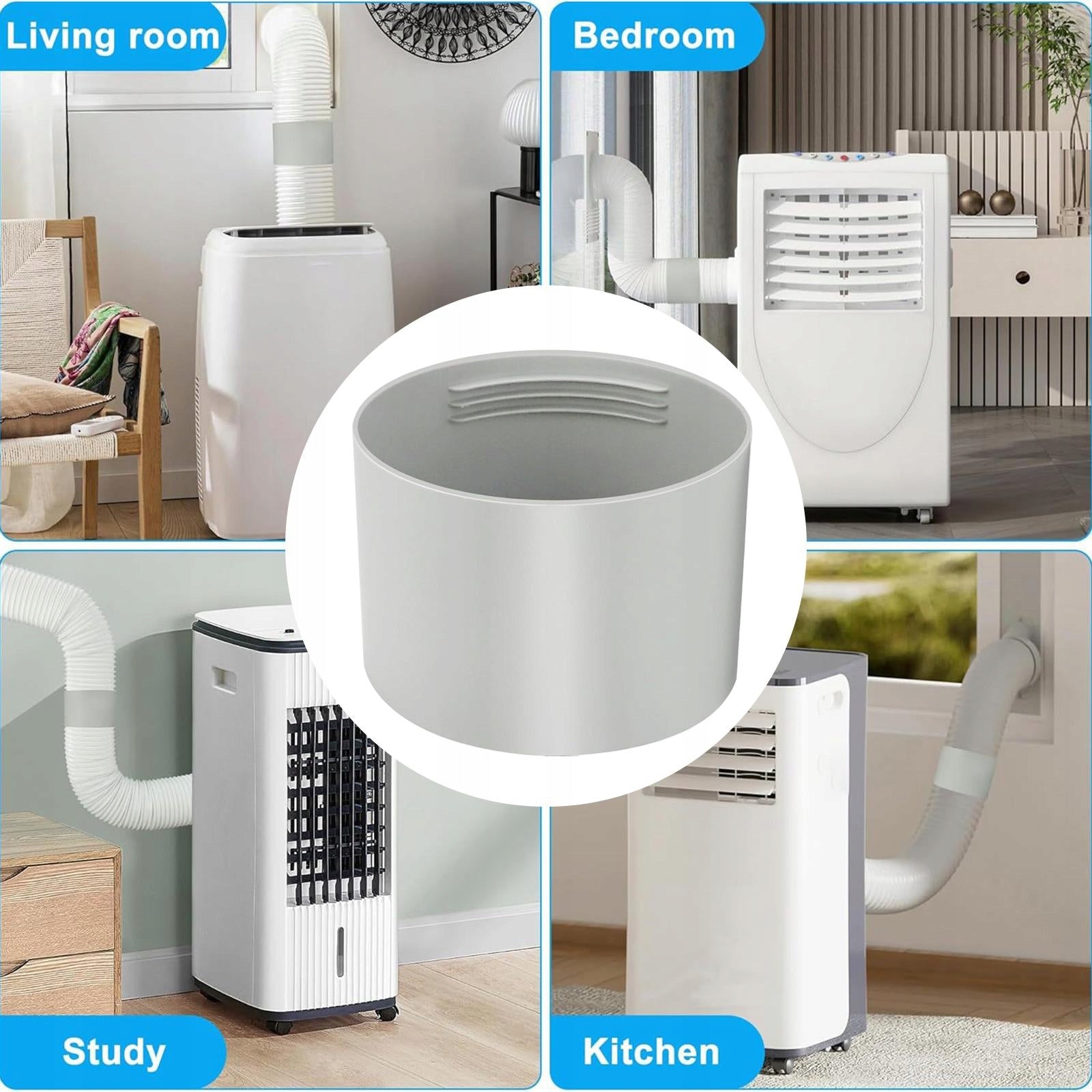 Air Conditioner Exhaust Vent Hose Connector Converter Easy Installation M Packaging status original