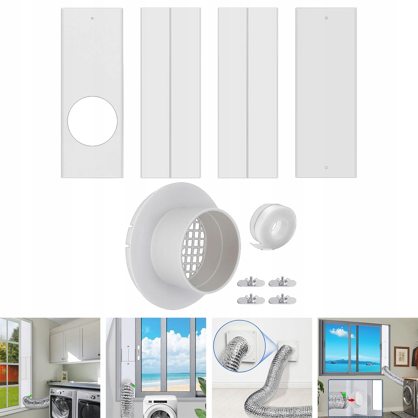 Air Conditioner Vent Kits Portable Air Conditioner Accessories 4inch 10Pcs Medical device class IIa