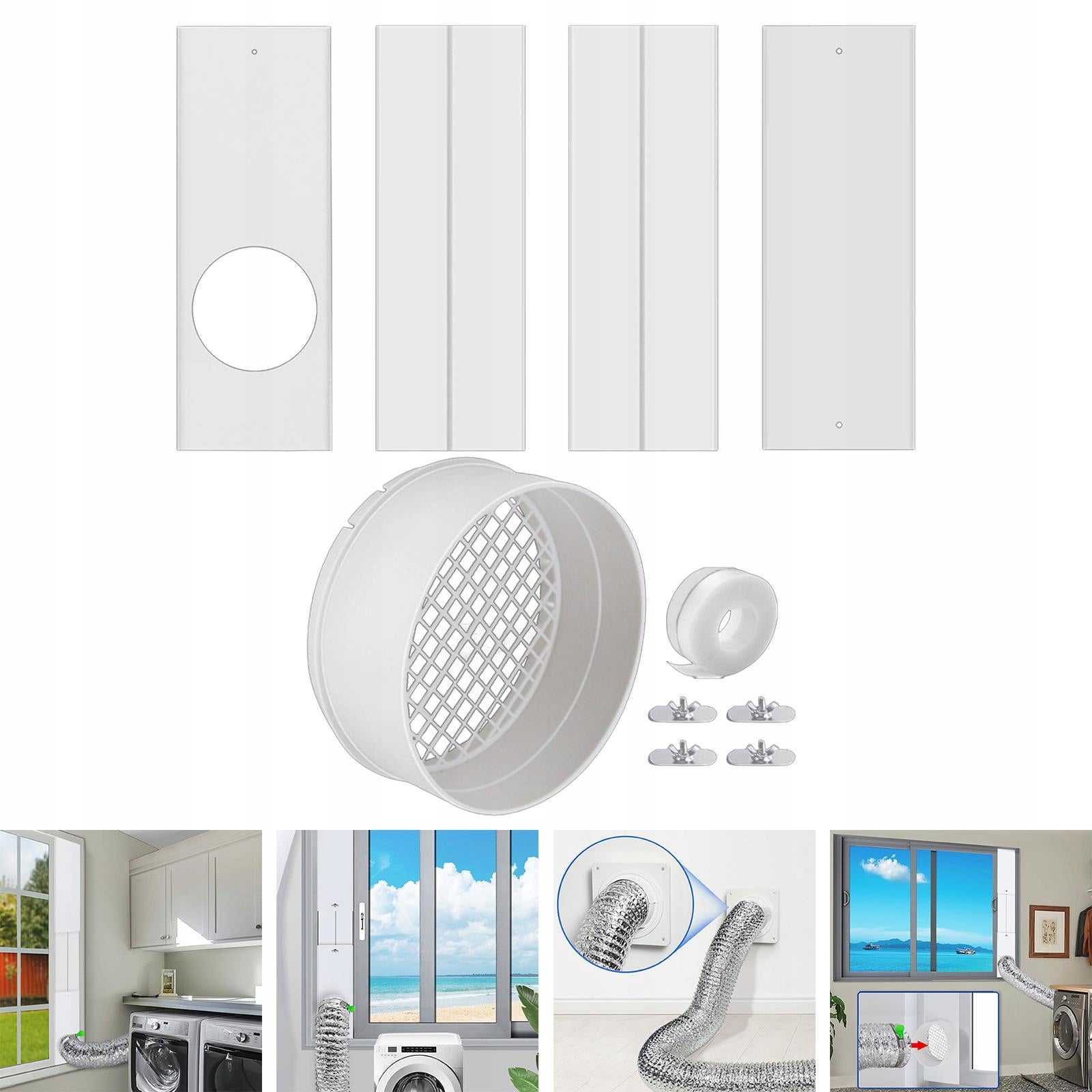 Air Conditioner Vent Kits Portable Air Conditioner Accessories 6inch 10Pcs Medical device class IIa